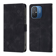 Funda de Cuero Cartera con Soporte Carcasa YB1 para Xiaomi Redmi 11A 4G Negro