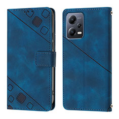 Funda de Cuero Cartera con Soporte Carcasa YB1 para Xiaomi Redmi Note 12 5G Azul