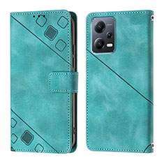 Funda de Cuero Cartera con Soporte Carcasa YB1 para Xiaomi Redmi Note 12 5G Verde