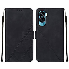 Funda de Cuero Cartera con Soporte Carcasa YB2 para Huawei Honor 90 Lite 5G Negro