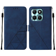 Funda de Cuero Cartera con Soporte Carcasa YB2 para Huawei Honor X8b Azul