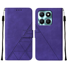 Funda de Cuero Cartera con Soporte Carcasa YB2 para Huawei Honor X8b Morado