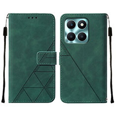 Funda de Cuero Cartera con Soporte Carcasa YB2 para Huawei Honor X8b Verde