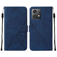 Funda de Cuero Cartera con Soporte Carcasa YB2 para Motorola Moto G84 5G Azul