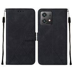 Funda de Cuero Cartera con Soporte Carcasa YB2 para Motorola Moto G84 5G Negro