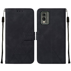 Funda de Cuero Cartera con Soporte Carcasa YB2 para Nokia C210 Negro