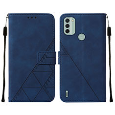 Funda de Cuero Cartera con Soporte Carcasa YB2 para Nokia C31 Azul