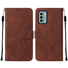 Funda de Cuero Cartera con Soporte Carcasa YB2 para Nokia G22 Marron