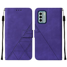 Funda de Cuero Cartera con Soporte Carcasa YB2 para Nokia G22 Morado