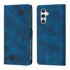 Funda de Cuero Cartera con Soporte Carcasa YB2 para Samsung Galaxy A24 4G Azul