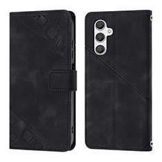 Funda de Cuero Cartera con Soporte Carcasa YB2 para Samsung Galaxy A24 4G Negro