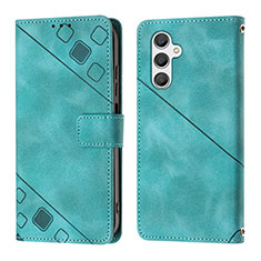 Funda de Cuero Cartera con Soporte Carcasa YB2 para Samsung Galaxy A24 4G Verde