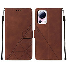 Funda de Cuero Cartera con Soporte Carcasa YB2 para Xiaomi Civi 2 5G Marron