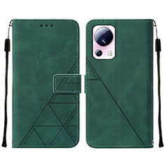 Funda de Cuero Cartera con Soporte Carcasa YB2 para Xiaomi Civi 2 5G Verde