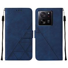 Funda de Cuero Cartera con Soporte Carcasa YB2 para Xiaomi Mi 13T 5G Azul