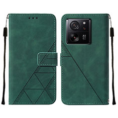 Funda de Cuero Cartera con Soporte Carcasa YB2 para Xiaomi Mi 13T 5G Verde