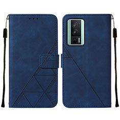 Funda de Cuero Cartera con Soporte Carcasa YB2 para Xiaomi Poco F5 Pro 5G Azul