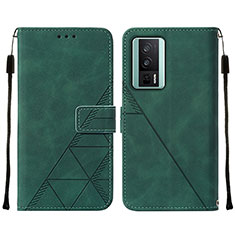 Funda de Cuero Cartera con Soporte Carcasa YB2 para Xiaomi Poco F5 Pro 5G Verde