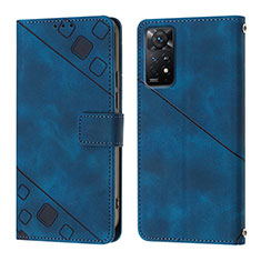 Funda de Cuero Cartera con Soporte Carcasa YB2 para Xiaomi Redmi Note 11 Pro 4G Azul