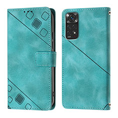 Funda de Cuero Cartera con Soporte Carcasa YB2 para Xiaomi Redmi Note 11S 4G Verde