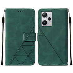 Funda de Cuero Cartera con Soporte Carcasa YB2 para Xiaomi Redmi Note 12 Explorer Verde