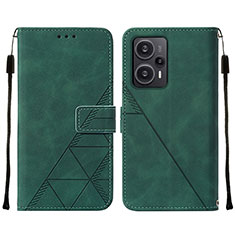 Funda de Cuero Cartera con Soporte Carcasa YB2 para Xiaomi Redmi Note 12 Turbo 5G Verde