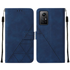 Funda de Cuero Cartera con Soporte Carcasa YB2 para Xiaomi Redmi Note 12S Azul