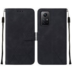 Funda de Cuero Cartera con Soporte Carcasa YB2 para Xiaomi Redmi Note 12S Negro