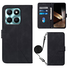 Funda de Cuero Cartera con Soporte Carcasa YB3 para Huawei Honor X8b Negro