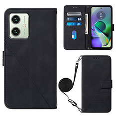 Funda de Cuero Cartera con Soporte Carcasa YB3 para Motorola Moto G54 5G Negro