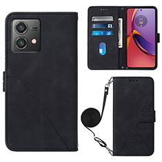 Funda de Cuero Cartera con Soporte Carcasa YB3 para Motorola Moto G84 5G Negro