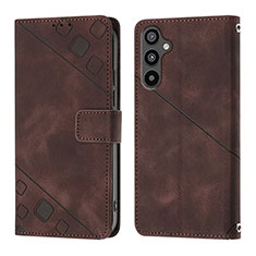 Funda de Cuero Cartera con Soporte Carcasa YB3 para Samsung Galaxy A34 5G Marron