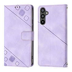 Funda de Cuero Cartera con Soporte Carcasa YB3 para Samsung Galaxy A34 5G Morado