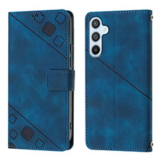 Funda de Cuero Cartera con Soporte Carcasa YB3 para Samsung Galaxy A54 5G Azul