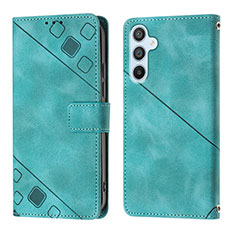 Funda de Cuero Cartera con Soporte Carcasa YB3 para Samsung Galaxy Quantum4 5G Verde