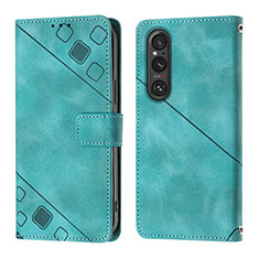 Funda de Cuero Cartera con Soporte Carcasa YB3 para Sony Xperia 1 V Verde