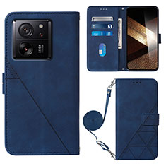 Funda de Cuero Cartera con Soporte Carcasa YB3 para Xiaomi Mi 13T 5G Azul