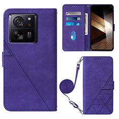 Funda de Cuero Cartera con Soporte Carcasa YB3 para Xiaomi Mi 13T 5G Morado