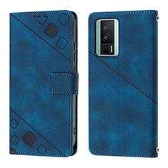 Funda de Cuero Cartera con Soporte Carcasa YB3 para Xiaomi Poco F5 Pro 5G Azul