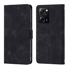 Funda de Cuero Cartera con Soporte Carcasa YB3 para Xiaomi Poco X5 Pro 5G Negro