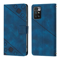 Funda de Cuero Cartera con Soporte Carcasa YB3 para Xiaomi Redmi 10 Prime Azul