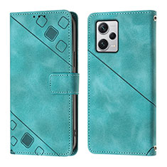 Funda de Cuero Cartera con Soporte Carcasa YB3 para Xiaomi Redmi Note 12 Explorer Verde