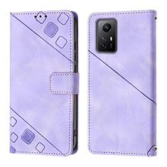 Funda de Cuero Cartera con Soporte Carcasa YB3 para Xiaomi Redmi Note 12S Morado