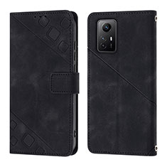 Funda de Cuero Cartera con Soporte Carcasa YB3 para Xiaomi Redmi Note 12S Negro