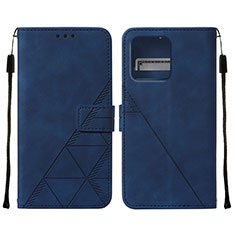 Funda de Cuero Cartera con Soporte Carcasa YB4 para Motorola Moto Edge 40 Pro 5G Azul