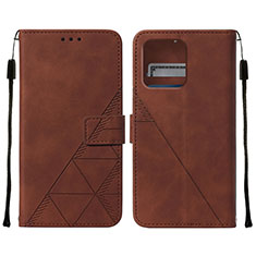 Funda de Cuero Cartera con Soporte Carcasa YB4 para Motorola Moto Edge 40 Pro 5G Marron