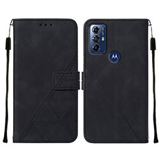 Funda de Cuero Cartera con Soporte Carcasa YB4 para Motorola Moto G Play (2023) Negro