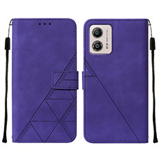 Funda de Cuero Cartera con Soporte Carcasa YB4 para Motorola Moto G53 5G Morado