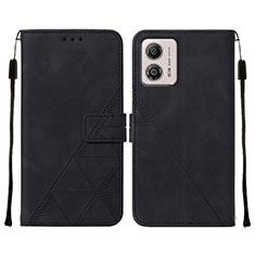 Funda de Cuero Cartera con Soporte Carcasa YB4 para Motorola Moto G53 5G Negro