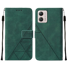 Funda de Cuero Cartera con Soporte Carcasa YB4 para Motorola Moto G53 5G Verde